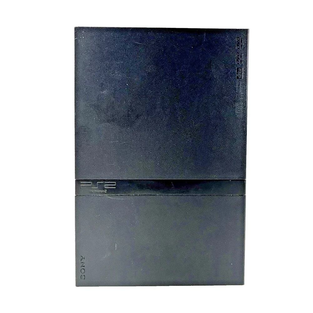 Sony PlayStation 2 Slim Black Console SCPH-75001 with Power Source Tested